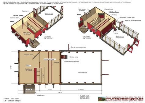 CB210 _ Combo Chicken Coop + Garden Shed Plans Construction CB210 _ Combo Chicken Coop + Garden Shed Plans Construction ... Pr... Coop Shed Combo, 12x12 Chicken Coop Plans, Commercial Chicken House Ideas Buildings, Potting Shed Chicken Coop Combo, Chicken Coop And Storage Shed, Goat Shed Chicken Coop Combo, Chicken Coop With Shed, Chicken Coop With Feed Room, 30 Chicken Coop