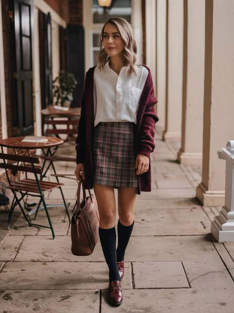 15 Dark Academia Outfit Ideas That'll Make You Feel Like a Scholarly Goddess 2 Nerdy Outfits Girl, Academia Outfits Summer, Bookish Photoshoot, Hallmark Movie Outfits, Dark Academia Fits, Dark Academia Outfit Ideas, Professor Outfits, Fall Dark Academia, Dark Academia Summer