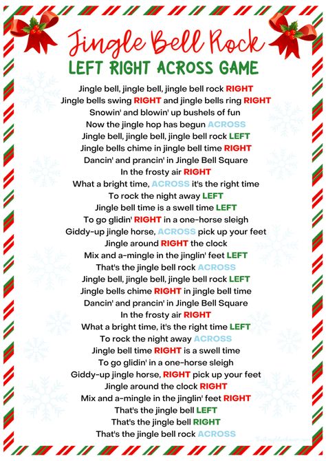 Are you hosting a Christmas gift exchange or a white elephant gift exchange this holiday season? Here are 5 really fun and festive free printable left right across Christmas gift exchange games that are loads of fun at holiday parties of all types. Whether you are looking for a classroom gift exchange game or an holiday office party gift exchange game these fun left right across game printables are loads of holiday fun. Get your free copy today! Santa Left Right Game, Christmas Right And Left Game, Left Right Center Game Rules, The Left Right Game, Christmas Sock Exchange Game, New Years Left Right Game, Rob Your Neighbor Game Rules, White Elephant Game Rules Printable, Christmas Gift Exchange Games For Work