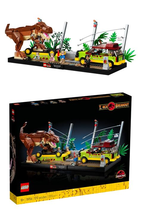 Lego Jurrasic Park, Lego Bird Of Paradise, Jurassic Park Vehicles, Jurassic Park T Rex, Lego Jurassic Park, Lego Movie Sets, Jurassic Park Lego Sets, Lego Boxes, Lego Jurassic