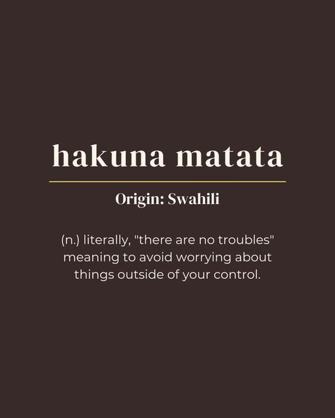 rare word, unique word, one word quote, hakuna matata, african, swahili, language, the lion king, simba, disney name ideas, meaning, minimalist, beige, brown Disney Quote Lion King, One Word Quote, Hakuna Matata Quotes, Trouble Quotes, Lion King Quotes, Lion Quotes, Growth Mindset Quotes, Unique Words Definitions, Uncommon Words