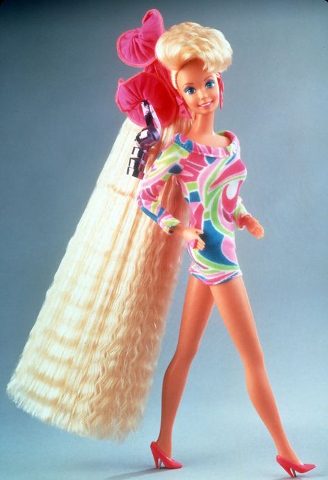 30 Barbie Things You Forgot You Were Obsessed With - Cosmopolitan.com Prom Games, Count Duckula, My Size Barbie, Totally Hair Barbie, Life Size Barbie, 1980s Barbie, Barbie 1990, Barbie 80s, Barbie 90s