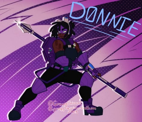 art by @GrumpyUnicorn1on Twitter Donnie Tmnt Human, Donatello Fanart Rottmnt, Rottmnt Donnie Fanart Human, Donnie Rottmnt Human, Rottmnt Human Version, Rottmnt Fanart Human, Tmnt 2012 Human Version, Rottmnt Human Designs, Rottmnt Donnie Fanart Cute