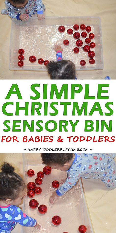 Simple Christmas Sensory Bin for Babies – HAPPY TODDLER PLAYTIME #kidsactivities #christmasactivities #toddleractivities #christmascrafts #babyactivity #toddleractivities Baby Christmas Activities, Sensory Christmas, Christmas Sensory Bin, Valentine Sensory, Baby Christmas Crafts, Christmas Sensory, Christmas Activities For Toddlers, Basket Christmas, Christmas Basket