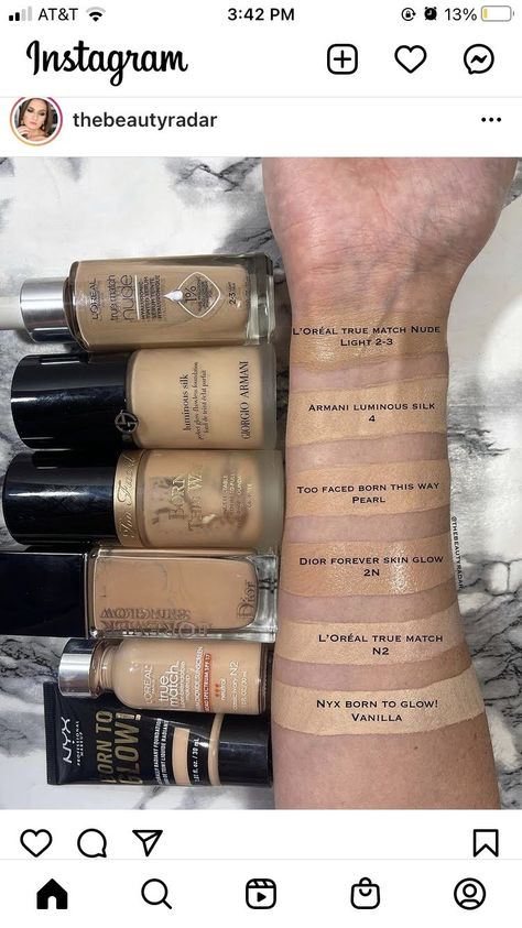 Forever 52 Foundation Shades, Light Foundation, Dior Forever, Flawless Foundation, High End Products, Foundation Shades, Born This Way, Glowing Skin, Foundation