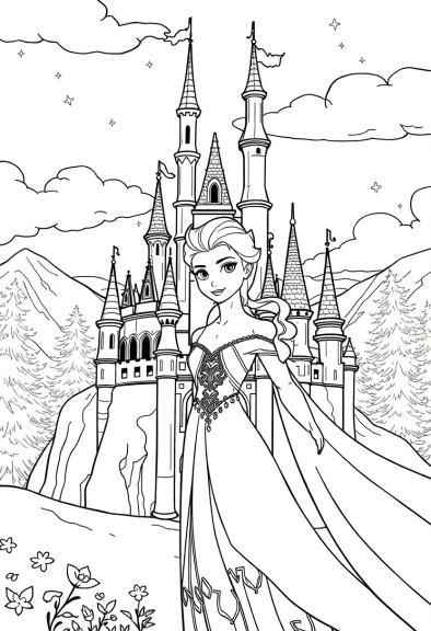 Get ready to color your way into the magical world of Arendelle with this enchanting Elsa coloring page! ❄️💫 Perfect for kids and adults who love Frozen, this Elsa at Arendel's Castle coloring page is waiting to be brought to life with color and creativity. Get ready to sparkle! ✨ Elsa Drawing, Elsa Coloring, Castle Coloring Page, Elsa Coloring Pages, Frozen Coloring Pages, Ice Castles, Mermaid Coloring Pages, Subtle Highlights, Ice Sculptures