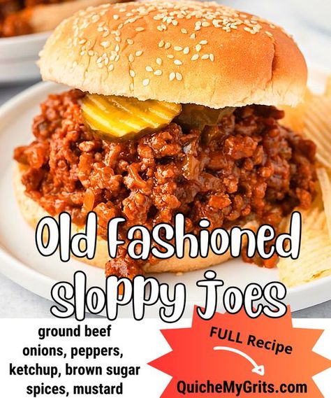 You'll love this quick and easy recipe that's ready in just 30 minutes. It uses simple ingredients to make classic sloppy joes your whole family will crave! Old Fashioned Sloppy Joes, Old Fashioned Sloppy Joe Recipe, Tailgate Sandwiches, Tailgate Treats, Sloppy Joe Recipe Easy, Sloppy Joes Sandwich, Sloppy Joe Recipe, Homemade Sloppy Joes, Joe Recipe