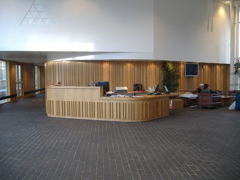 Reception area, Portland College Library Reception, Reception Area Design, Small Office Design, Reception Desk Design, Office Reception, Desk Areas, College Design, Reception Design, Interior Concept