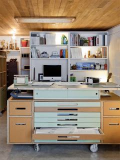 ALEX work table with flat files - IKEA Hackers - IKEA Hackers Artist Work Table, Art Studio Work Table, Garage Art Studio, Ikea Art, Art Studio Storage, Studio Storage, Design Studio Workspace, Art Studio Space, Flat Files