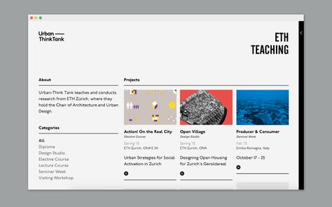 Urban-Think Tank's website on Behance Zine Website Design, Brutalist Website Design, Editorial Website Design, Cv Inspiration, Visuell Identitet, Best Website Design, Social Design, Ppt Design, Swiss Design