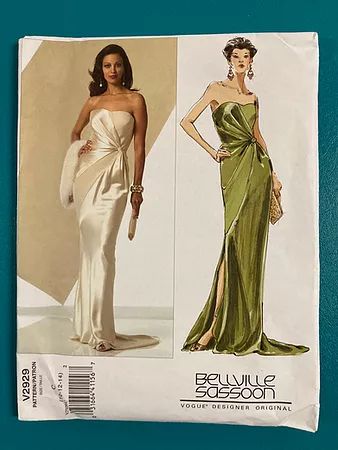 Wedding Gown Patterns, Bellville Sassoon, Evening Dress Sewing Patterns, Bias Dress, Gown Sewing Pattern, Vintage Vogue Patterns, Vintage Vogue Sewing Patterns, Strapless Evening Gowns, Strapless Evening Dress