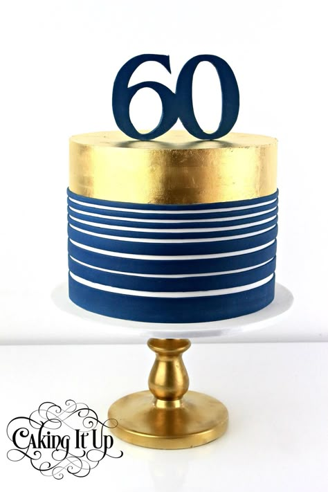 60th Birthday Cake For Men, 60th Birthday Ideas For Dad, Classy Cake, Cake For Him, Dessert Table Birthday, 70th Birthday Cake, 80 Birthday Cake, Edible Gold Leaf, Gold Birthday Cake