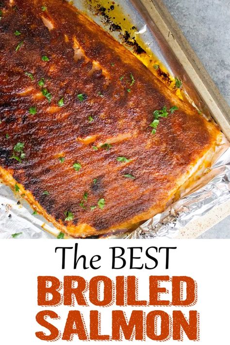 Broiled Salmon Recipes, Salmon Rub, Fillet Recipes, Easy Cranberry Sauce, Broiled Salmon, Laos Food, Salmon Fillet, Cheap Food, Easy Salmon Recipes