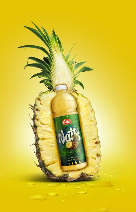 Watt´s Juice Poster on Behance Juice Poster, Image Joker, Juice Ad, 광고 디자인, Creative Advertising Design, Publicidad Creativa, Graphic Design Ads, Food Graphic Design, Food Poster Design