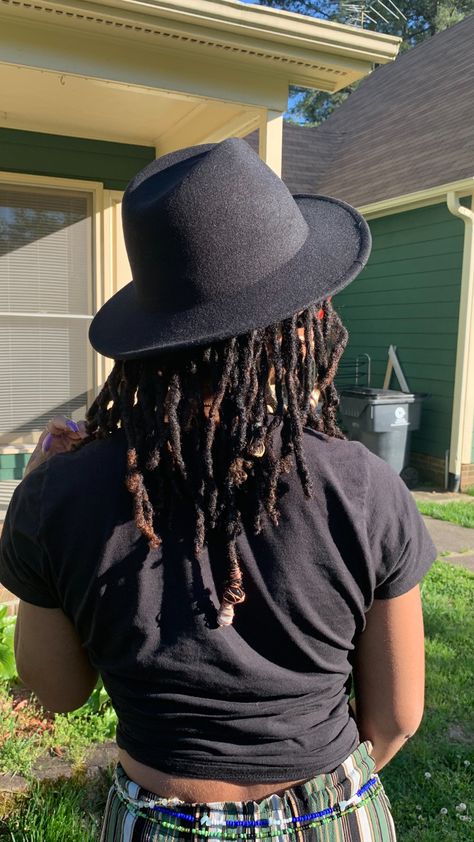 Locs And Fedoras, Hat With Locs, Thick Locs, Loc Journey, Loc Styles, Black Natural Hairstyles, Naturally Beautiful, Fedora Hat, Locs