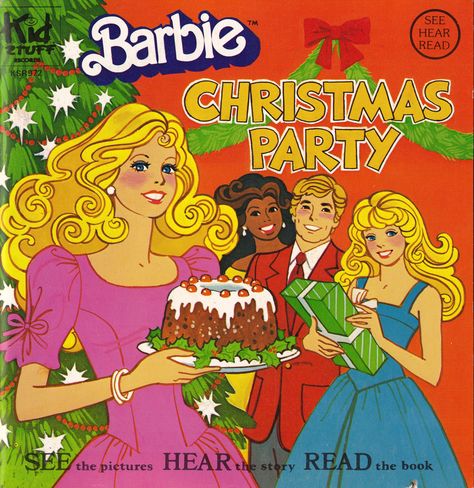 Barbie Christmas Party LP by Kid Stuff Barbie Illustration, Barbie Collectibles, Barbie Christmas, Barbie 80s, Christmas Comics, Fairy Tales For Kids, Kids Christmas Party, Christmas Barbie, Book Party