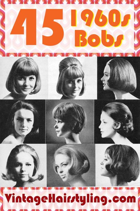 Grid of 1960s bob hairstyles 1960’s Hairstyles, 1960s Bob, Vintage Bob Hairstyle, 1960 Hairstyles, Haircut And Style, Retro Bob, Celebrity Bobs, Classic Bob Haircut, 1960s Hair