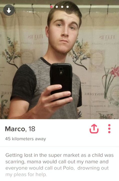 Marco Polo Funny Tinder Profiles, Tinder Humor, Collateral Beauty, Tinder Profile, Online Dating Profile, Flirting Humor, Dating Profile, Funny Fails, Bones Funny