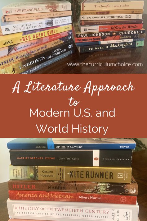 A Literature Approach to Modern U.S. and World History - The Curriculum Choice High School American History, High School History Classroom, High School Plan, High School Literature, Modern World History, High School Books, High School Lesson Plans, Classroom Planning, Teacher Vibes