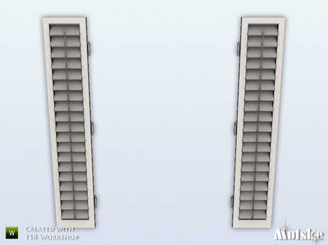 Part of Wicklow Window Collection. Made by Mutske@TSR. TSRAA.  Found in TSR Category 'Sims 4 Curtains & Blinds' Sims 4 Shutters, Sims 4 Cc Window Shutters, Sims 4 Shutters Cc, Sliding Shutters, Interior Window Shutters, Sims 4 House Building, Window Planters, White Windows, House Building