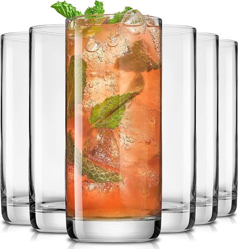 $22.95 Mojito Glass, Crystal Drinking Glasses, Alcohol Glasses, Tall Drinking Glasses, Glass Drinking Glasses, Tom Collins, Bar Glasses, Highball Glasses, Highball Glass