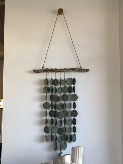 Hanging Ceramics On Wall, Ish Activities, Ceramic Wall Hanging, Wall Hangers, Hand Built Pottery, Recycled Art, Wall Sculpture, Clay Ceramics, Wall Deco