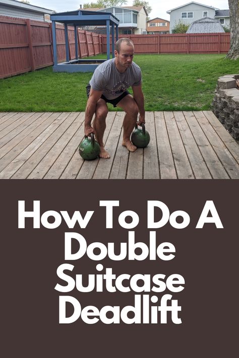 Watch this video to learn how to properly do a double suitcase deadlift. Suitcase Deadlift, Kettlebell Deadlift, Kettlebell Exercises, Warrior Workout, Kettlebell Workout, Kettlebell, At Home Workouts, To Learn, Gym