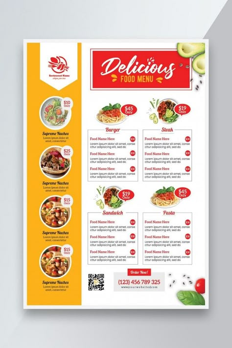 Breakfast Menu Design, Burger Flyer, Drink Menu Design, Menu Card Design, Menue Design, Menu Flyer, Coffee Shop Interior Design, Food Menu Template, Fast Food Menu