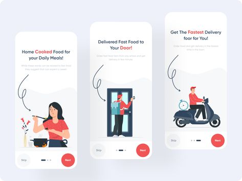 Onboarding App, Onboarding Ui, Ui Design Dashboard, App Design Layout, Ui Design Trends, Food Delivery App, Mobile App Design Inspiration, Ux Design Inspiration, Splash Screen