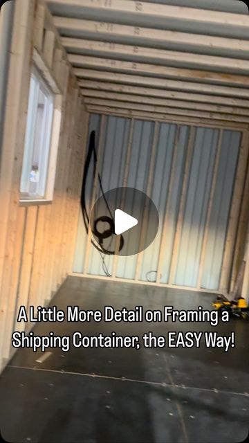 Simple Shipping Containers on Instagram: "A Little More Detail on Framing a Shipping Container, the EASY Way! #shippingcontainer #conex #framing #manufacturing #diy#storage" Shipping Container Home Foundation, Interior Container Home, 10 Ft Shipping Container, Shipping Container Laundry Room, Storage Container Shelving, Shipping Container Tack Room, Shipping Container Bedroom, Storage Container Shed, Shipping Container Office Ideas