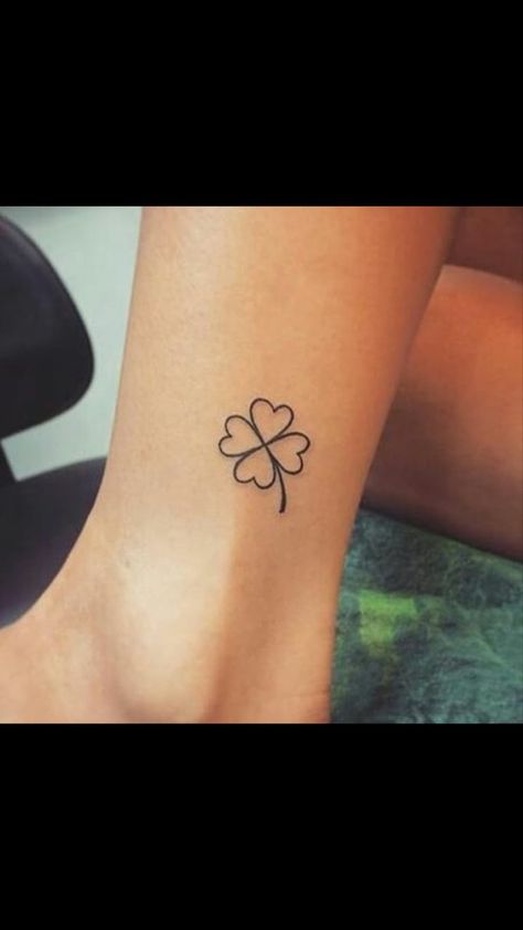 Four Clover Leaf Tattoo, Quadrifoglio Tattoo, Minimal Tatoo, Leaf Clover Tattoo, Beachy Tattoos, Hamsa Hand Tattoo, Lucky Tattoo, Four Leaf Clover Tattoo, Clover Tattoo