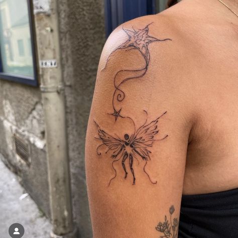 Enchanted Tattoo, Aesthetic Tattoo Ideas, Earthy Tattoos, Whimsical Tattoos, 20 Aesthetic, Shoulder Tattoos For Women, Arm Tattoos For Women, Discreet Tattoos, Dainty Tattoos