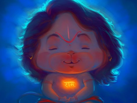 Peaceful Hanumana designed by White Mice Media. Connect with them on Dribbble; the global community for designers and creative professionals. God Cartoon, Shiva God, Bal Hanuman, साईं बाबा, Hanuman Ji Wallpapers, Hanuman Hd Wallpaper, श्री राम, Bhakti Yoga, Lord Hanuman Wallpapers