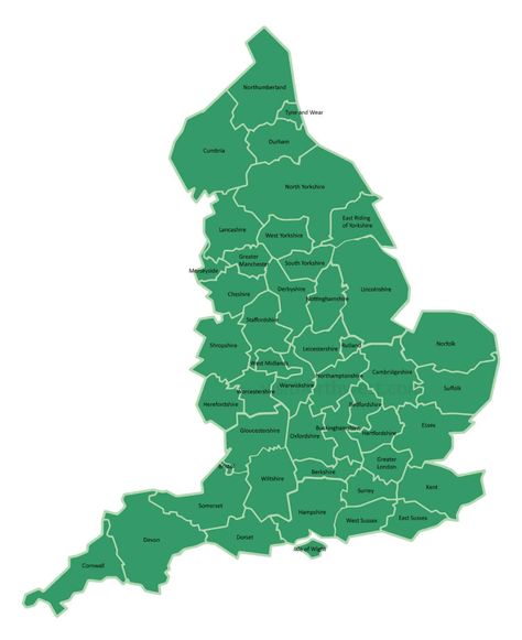 Counties Of England - English Counties Map - Free Download London To Scotland, Counties Of England, England Map, South East England, Tourist Map, County Map, North East England, Free Maps, East Sussex