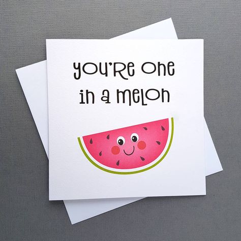 Handmade Greeting Card Designs, Funny Valentines Cards, Anniversaire Diy, Greeting Card Inspiration, Face Funny, Funny Fruit, Birthday Cards For Mom, Pun Card, Birthday Quotes Funny