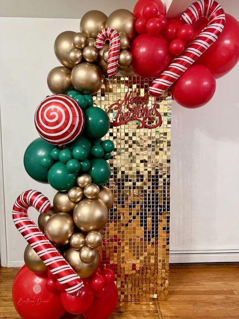 Gold Christmas Balloon Garland, Ugly Christmas Sweater Balloon Garland, Christmas Party Decorations Balloons, Rustic Christmas Balloon Garland, Candy Cane Balloon Garland, Xmas Balloon Garland, Birthday Christmas Decorations, Christmas Ballon Arc, Christmas Garland Balloons