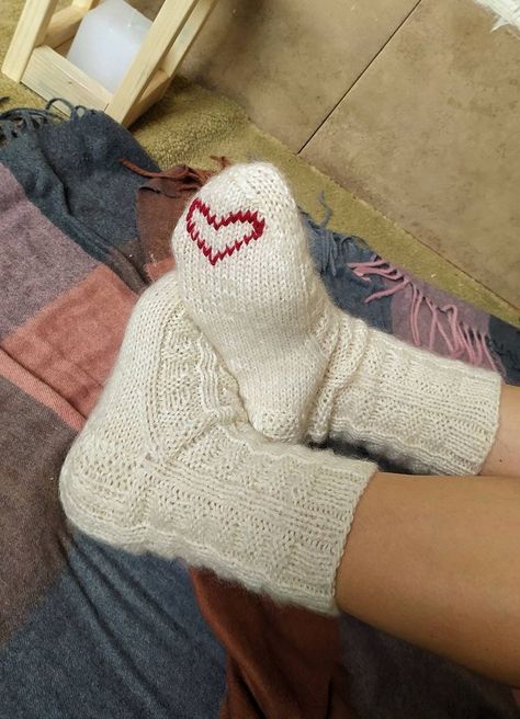 Valentines Widgets, Embroidery Initials, Socks Aesthetic, I Will Do It, Embroidered Socks, Heart Socks, Personalized Socks, Hand Knit Socks, Knitted Socks