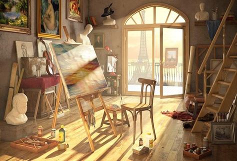 Art Studio Ideas, How to Design Beautiful Small Spaces Expanding Creative Horizons Interior Concept Art, Art Studio Design, Artist Workshop, Art Studio Room, Desktop Wallpaper Art, Art Studio At Home, Bright Art, Artist Aesthetic, Studio Room