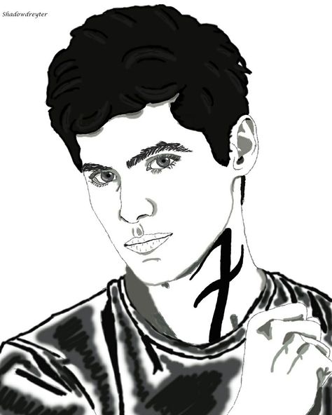 Drawing ➡ Alec Lightwood / Matthew Daddario # shadowdreyter #shadowhunters #matthewdaddario #aleclightwood #malec Matthew Daddario, Alec Lightwood, Shadow Hunters, Shadowhunters, Drawings