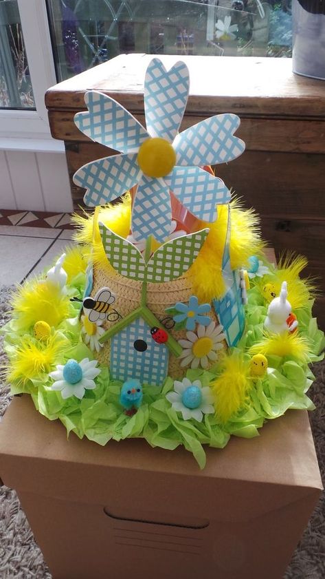 HANDMADE EASTER BONNET COUNTRY GARDEN DESIGN Easter Hat Ideas, Girls Easter Bonnet, Easter Bonnet Competition, Easter Hat Parade, Easter Bonnets, Easter Hat, Easter Garden, Easter Hats, Spring Hats