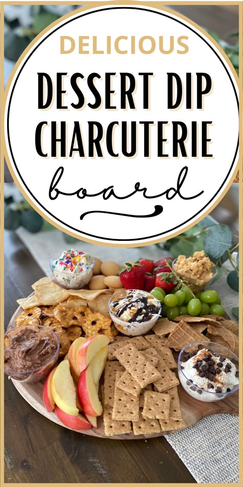 Cookie Dip Charcuterie Board, Christmas Dessert Dip Board, Cheap Dessert Charcuterie Board, Dessert Chatcurie Board Ideas, Dessert Dip Charcuterie Board Ideas, Sweets Charcuterie Board Birthday, Dessert Hummus Board, Dessert Board Platter Summer, Cheesecake Dip Charcuterie Board