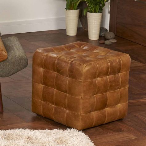 Are you interested in our footstool? With our leather cube stool you need look no further. Cube Stool, Cosy Snug, Brown Leather Ottoman, Nursery Nook, Small Stool, Leather Footstool, Cube Ottoman, Leather Patchwork, Living Room Spaces