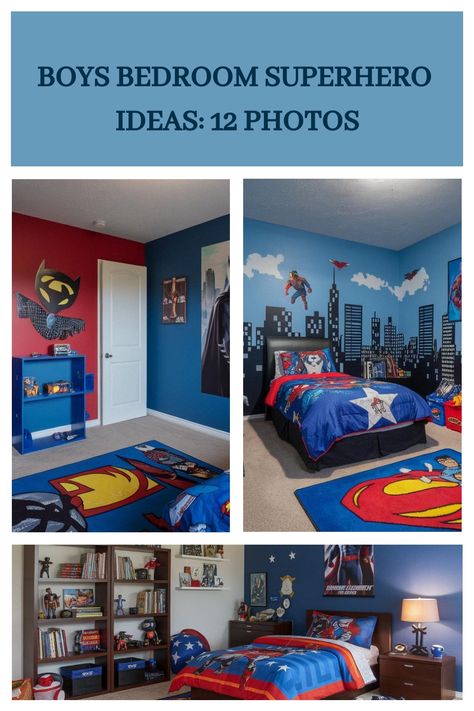 Boys Bedroom Superhero Ideas: 12 Photos Marvel Bedroom Paint Wall Colors, Big Kid Bedroom Boy, Marvel Bedroom Ideas Boy Rooms, Boys Superhero Bedroom Ideas, Avengers Bedroom Ideas, Marvel Themed Bedroom, Marvel Boys Bedroom, Superhero Bedroom Ideas, Super Hero Room Ideas