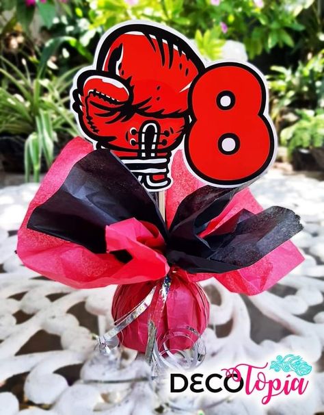 #CentrosDeMesa #HappyBirthday #Boxeo #DecoTopiaElSalvador Rocky Balboa Party Ideas, Boxing Birthday Party, Boxing Theme Party Ideas, Boxing Party, Boxing Birthday, Goku Birthday, Wwe Birthday Party, Wwe Birthday, Cactus Party