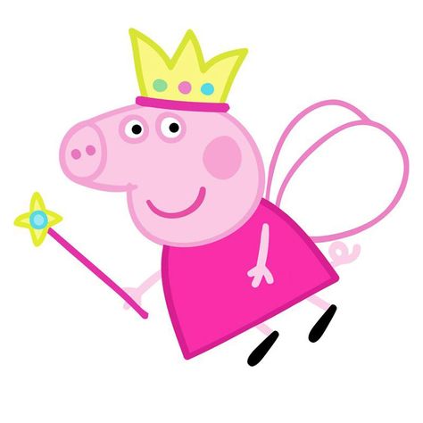 Pepa Pig Topper, Peppa Pig Fairy, Peppa Pig Images, Peppa Pig Imagenes, Pig Cake Topper, Peppa Pig Cake Topper, Princess Cake Topper, Fairy Cartoon, Pig Clipart