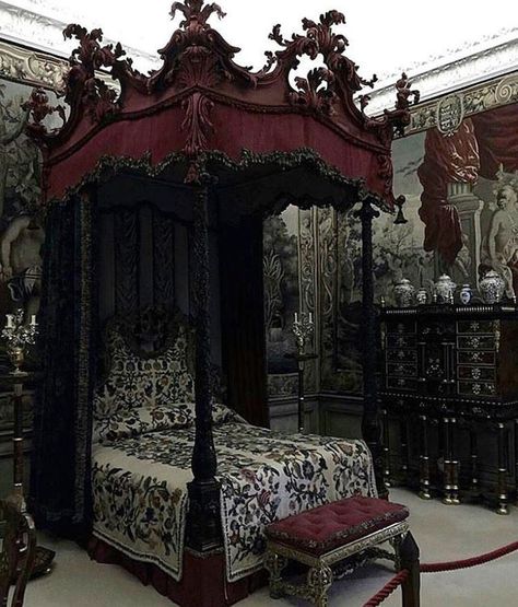 Gothic Room, Gothic Interior, Gothic Bedroom, Victorian Bedroom, Gothic Furniture, Dark Home Decor, Goth Home Decor, Victorian Furniture, Versace Home