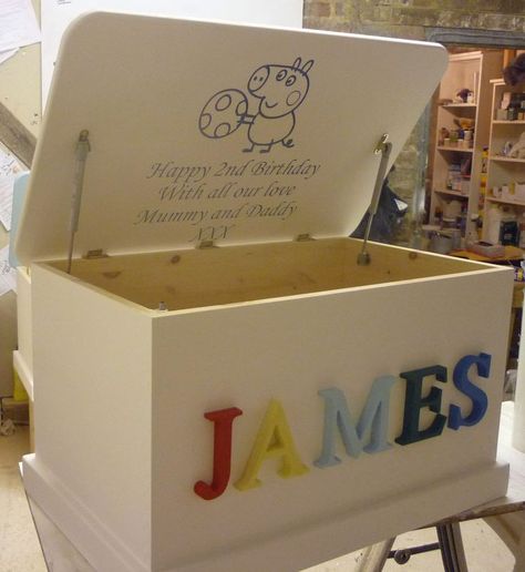 Kids Blanket Storage, Personalised Toy Box, Toy Chests, Kids Toy Boxes, Wooden Toy Boxes, Boxes Storage, Toy Storage Boxes, Blanket Box, Wooden Names