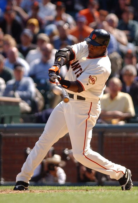 Barry Bonds - San Francisco Giants Barry Bonds San Francisco, Famous Baseball Players, Sf Giants Baseball, Baseball Wallpaper, San Francisco Giants Baseball, Baseball Hitting, Barry Bonds, Baseball Socks, Baseball Pictures