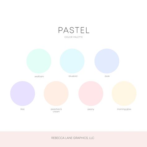 Pastel Color Palette – Rebecca Lane Graphics Earth Colour Palette, Pastel Color Palette, Pastel Color Schemes, Hex Color Palette, Pastel Colour Palette, Pastel Palette, Brand Color Palette, Color Palate, Color Palette Design