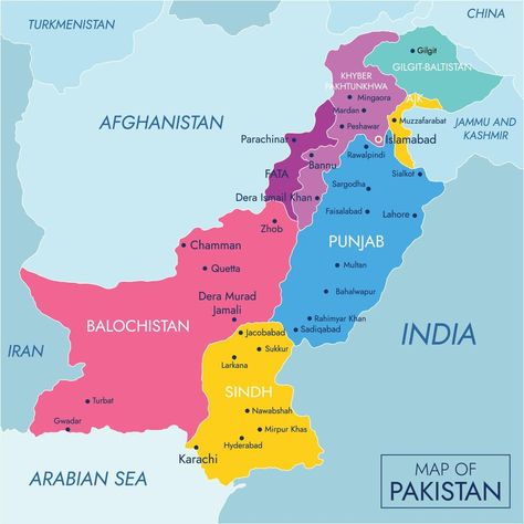 Pakistan Map With Provinces, Pakistan Map, Karbala Video, Map Projects, Gilgit Baltistan, Knowledge Facts, Map Wallpaper, Bullet Journal Design Ideas, Light Background Images